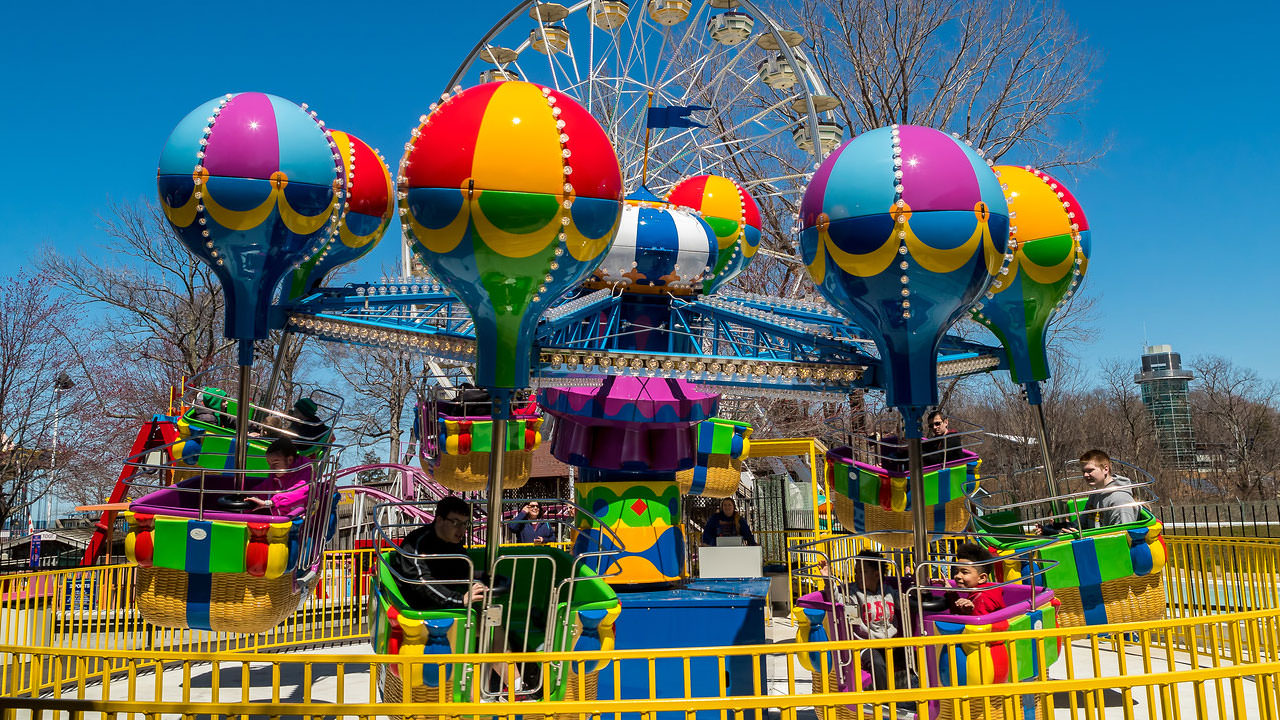 Balloon Race kiddie ride at Waldameer Amusement Park