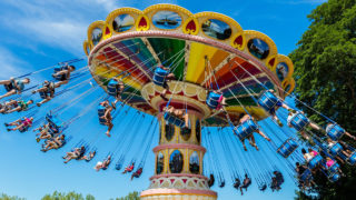 Flying swings family classic ride at Waldameer Amusement Park