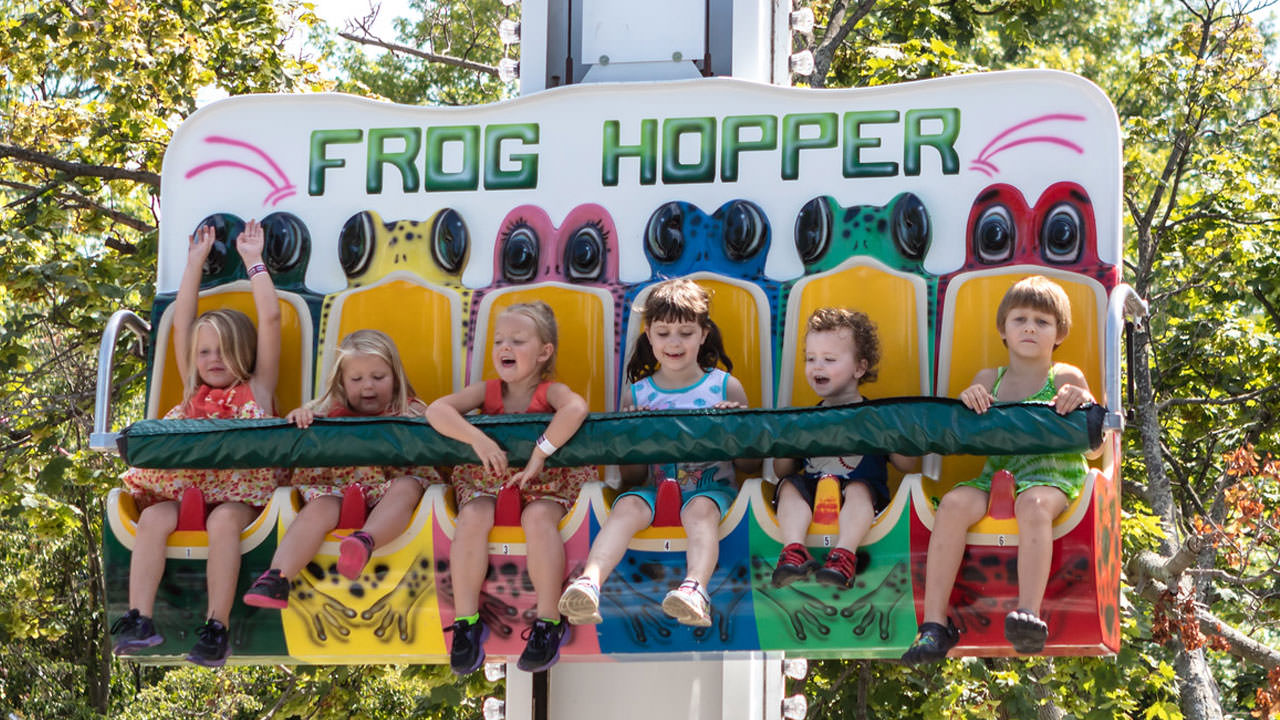 Frog Hopper kiddie ride at Waldameer Amusement Park