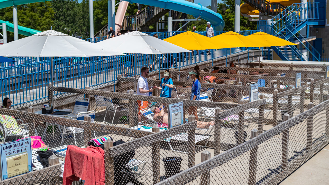 Cabana and Umbrellas at Waldameer