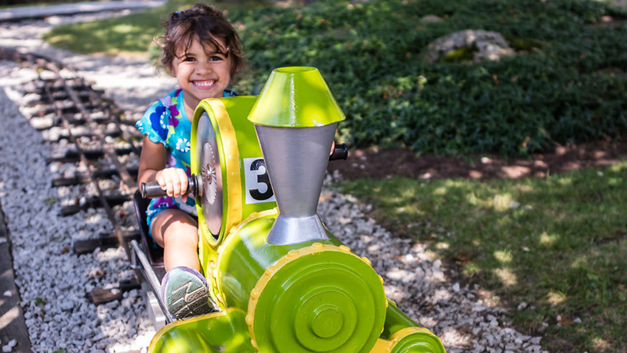 Guest riding Lil' Toot