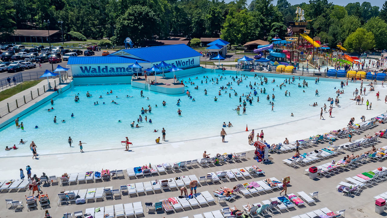 Aerial view of the Giant Wave Pool