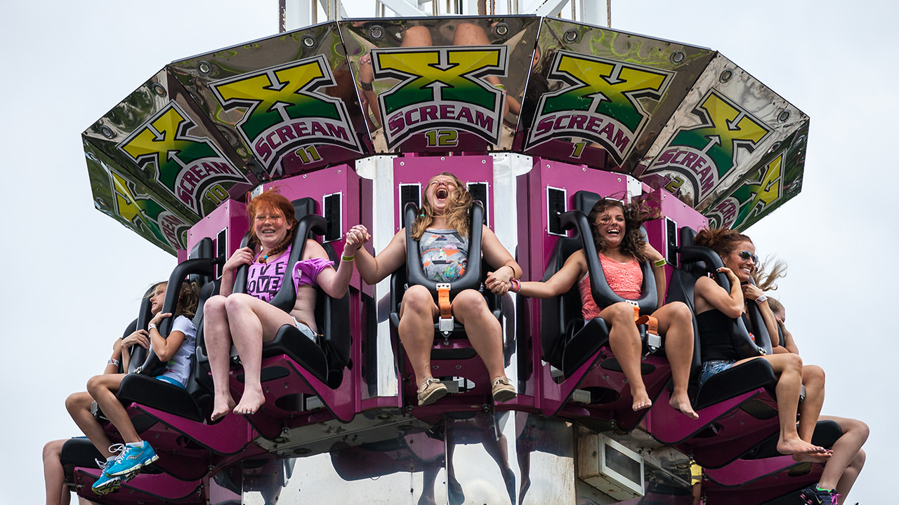 Guests riding the XScream during the day