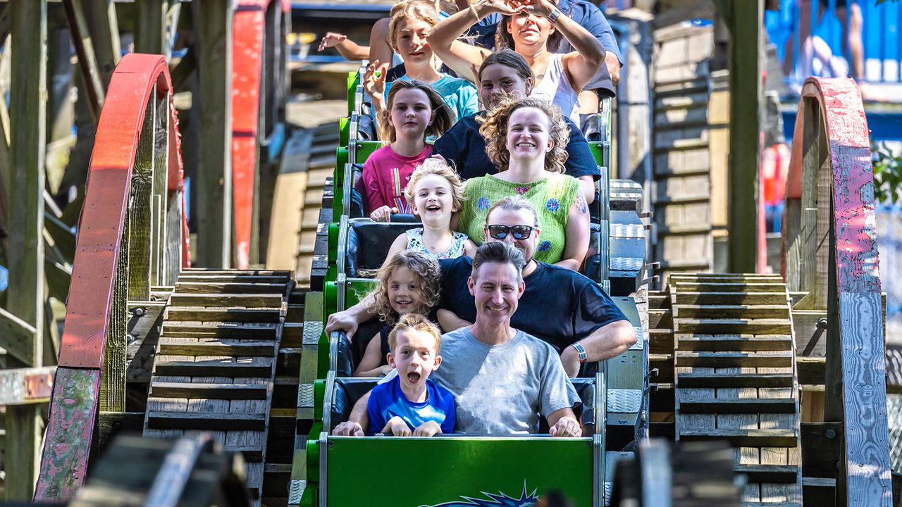 Guests riding the Comet during the day
