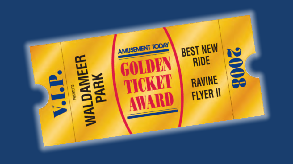 2008 Golden Ticket for Best New Ride, Ravine Flyer II.