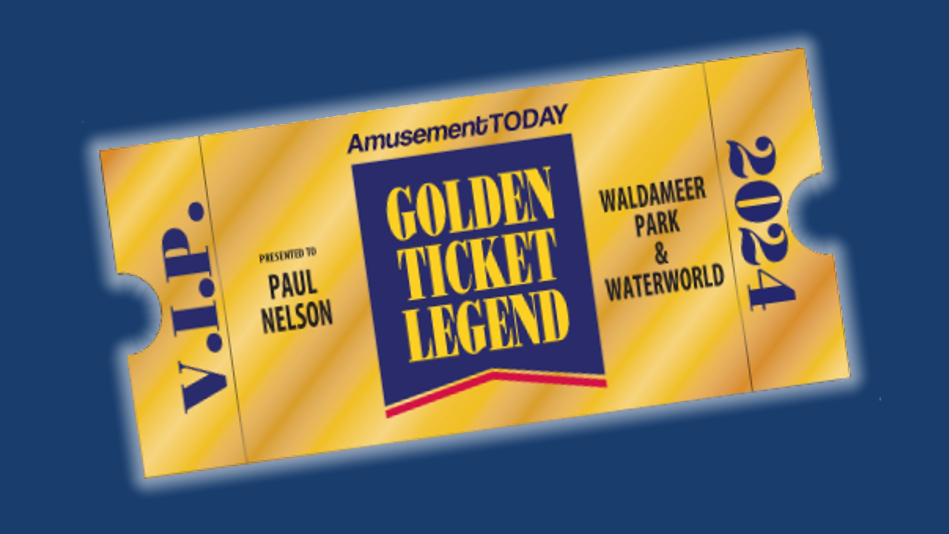 Golden Ticket Legend Award for former Waldameer & Water World owner, Paul Nelson.